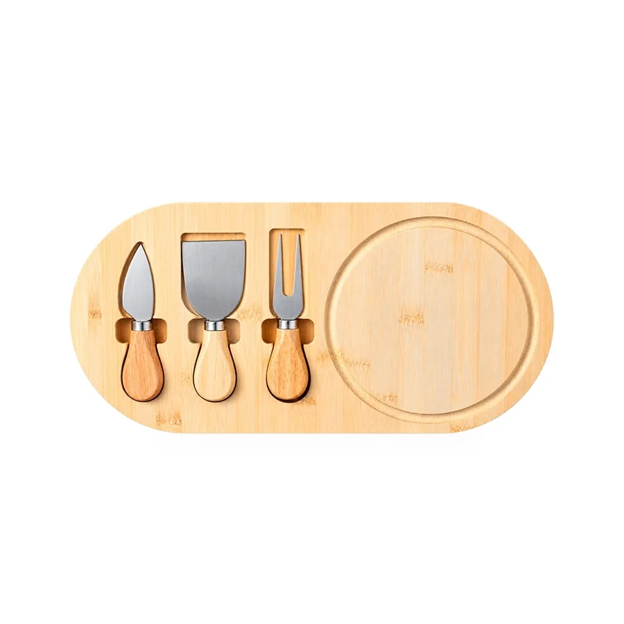 Kit queijo em bambu · 4 peças · XBZ 03222G